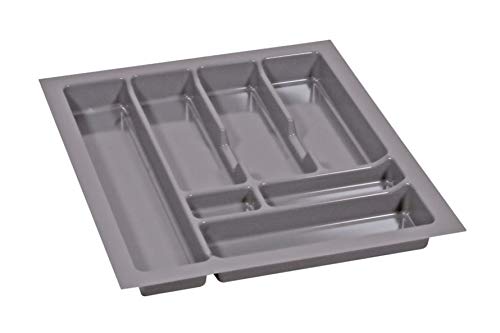 Alusfera Cutlery Organiser Tray For Drawers For Kitchen Drawers 50 Silver Grey