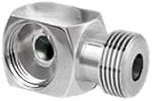 Krome Dispense C601 Keg Coupler Elbow, 90 Degree Angle, Brass, Chrome Plated Finish
