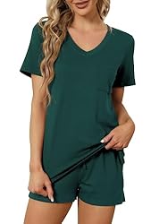 RUBZOOF Women's Short Sleeve Pajama Sets with