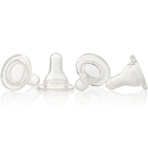 Evenflo CustomFlow Classic Silicone Nipples, Medium Flow (3-6 months) 4 ea