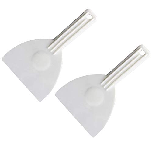 2Pcs Kitchen Plastic Scraper with Handle Dough Pastry Scraper Cutter Baking  Cake Cream Chocolate Trimming Scraper Spatula Pizza Cutter for Bread Dough 