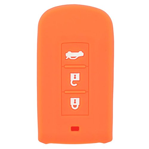 BROVACS Silicone Cover Protector Case Holder Skin Jacket Compatible with MITSUBISHI Smart Remote Key Fob CV2520 Orange