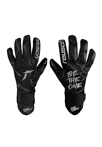 Reusch Pure Contact Infinity Junior Grippy and Breathable Goalkeeper Gloves Kids Teenagers Football Gloves for Boys and Girls Perfect for Artificial Grass