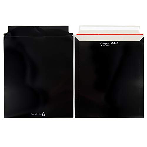 Paperboard Mailers 12.75x15" Black Paper Mailing Envelopes 50 Pack