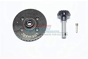 Harden Steel #45 Diff Bevel Gear 38T & Pinion Gear 13T For Axial RR10 / Wraith Spawn/Yeti/Yeti Score / SMT10-3Pc Set Black