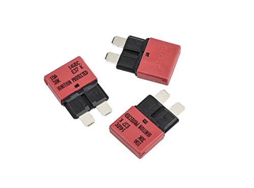 GLOSO E37 Auto (T1) Reset Low Profile ATC/ATO Circuit Breakers (10A, 3 Pack)