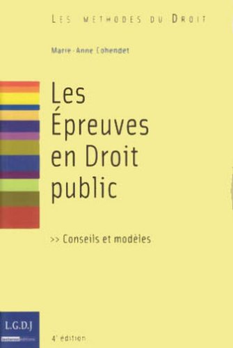Les  épreuves en droit public