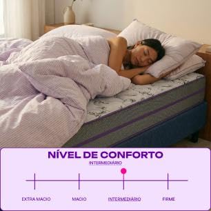 Colchão Solteiro Acction D28, 78x188x12 cm, Espuma D28, Hipoalergênico, Antiácaros, Cinza e Branco, Firmeza Intermediária a Firme Smartz