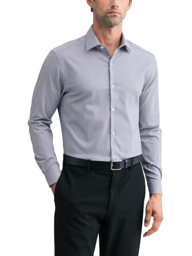 Van Heusen Men's Dress Shirt Slim Fit Ultra Wrinkle Free Flex Collar Stretch at Amazon
