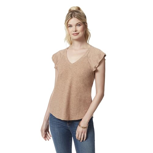 Jessica Simpson Women's Gracie Flutter Sleeve Tee Shirt