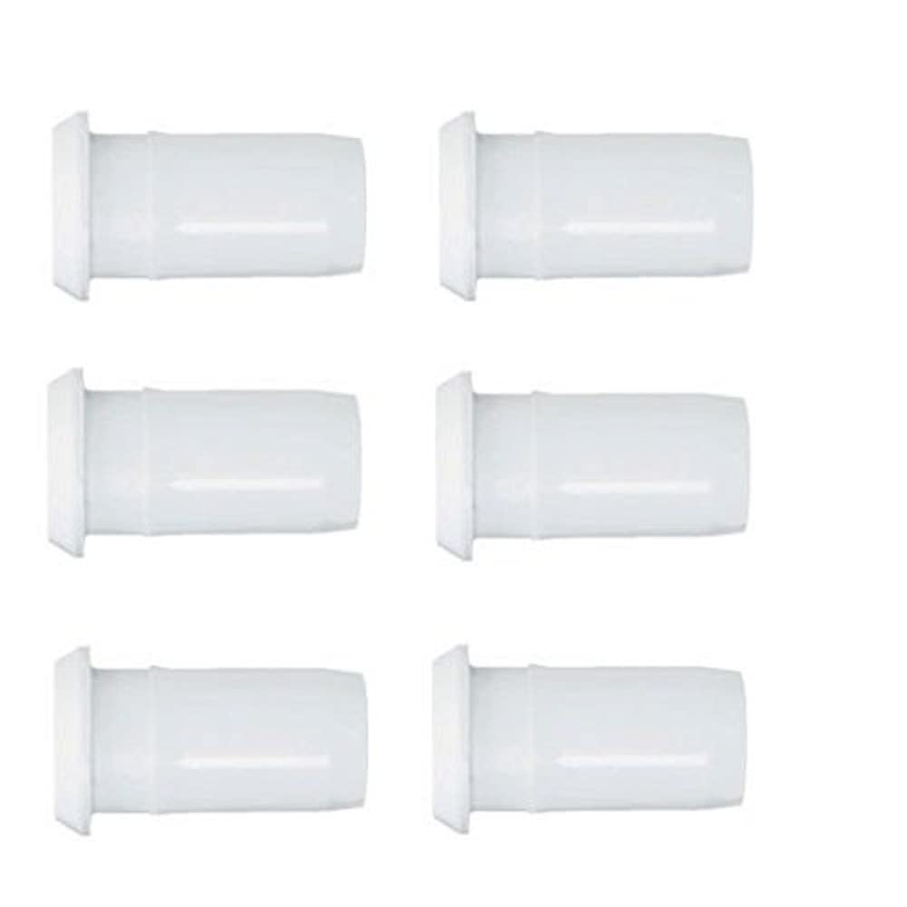 Merriway BH04158 (5 Pcs) Push-Fit Pipe Insert, White 15 mm - Pack of 5 Pieces