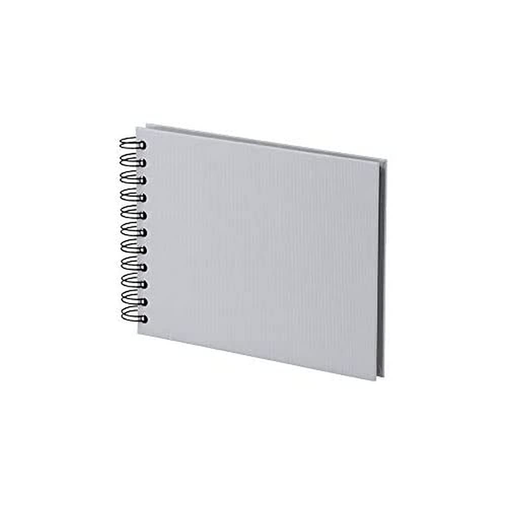 Rössler Papier 1329452170 - S.O.H.O. Wire-O fotoalbum 195 x 145 mm, 40 zwarte pagina's, Stone, 1 stuk — image 1