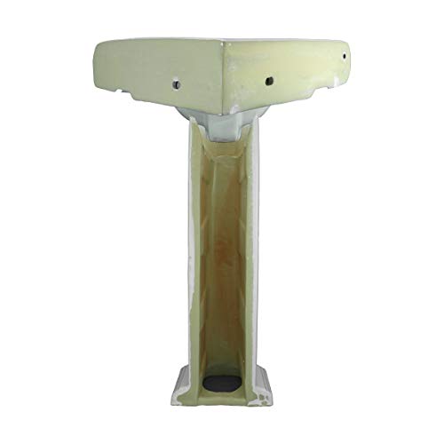 Portsmouth 22 Inch Corner Pedestal Bathroom Sink Small White Overflow