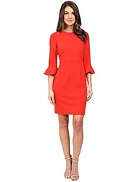 red bell sleeve dress