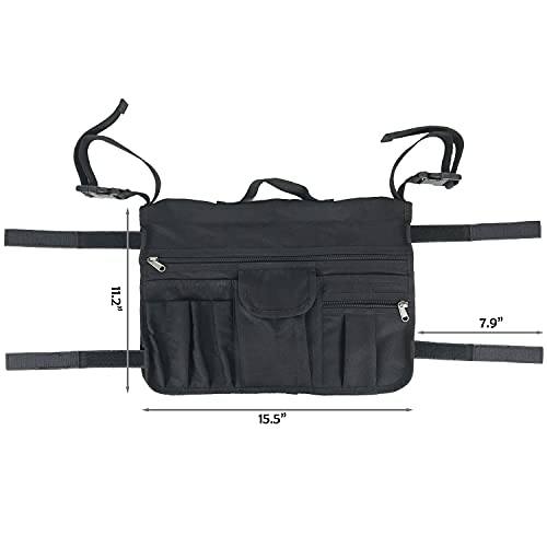 Double Sided Walker Tray Bag for Folding Standard Walkers Wheelchair