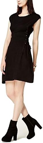 calvin klein women's shift dress with gold-tone hardware Calvin Klein Women's Shift Dress W/Gold Hardware, Black, 2