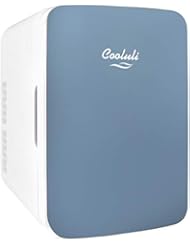 Cooluli Infinity Blue 10 Liter Compact Portable Cooler Warmer Mini Fridge for Bedroom, Office, Dorm, Car - Great for Skincare & Cosmetics (110-240V/12V)