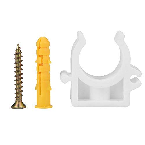 20pcs Pipe Clamps Set U Shaped Combination Fixed Clips with Screws 16/20/25/32mm (20mm+ 20pcs Screws)