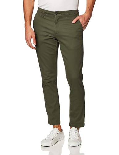 Amazon Essentials Men's Slim-Fit All-Day Stretch Casual Chino Pant, Olive, 34W…