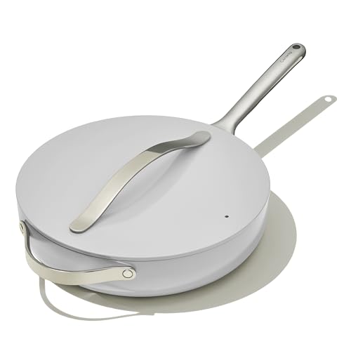 Caraway Nonstick Ceramic Sauté Pan with Lid (4.5 qt, 11.8