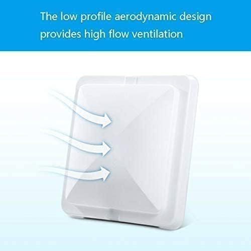 Podoy 14 Inch Roof Vent Cover for RV, Universal Camper Trailer Roof Vent Lid for Vortex Vent Fan Motorhome Trailer- Polypropylene White