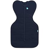 Love to Dream Swaddle UP, Extra Warm 3.5 TOG, Navy Star, Quilted Cotton, 8-13lbs, Snug Fit, Dramatically Better Sleep, Allow Baby to Sleep in Their Preferred Arms Up Position for Self-Soothing