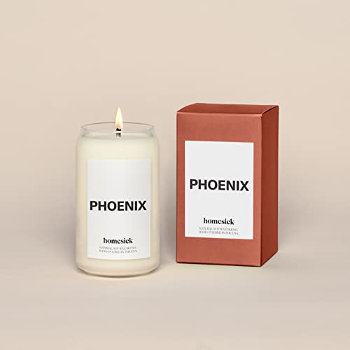 Homesick Premium Scented Candle, Phoenix Scents of Lime, Orange