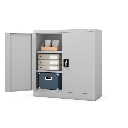 Jan Nowak Aktenschrank Büroschrank Metall, abschließbar, 93x90x40 cm