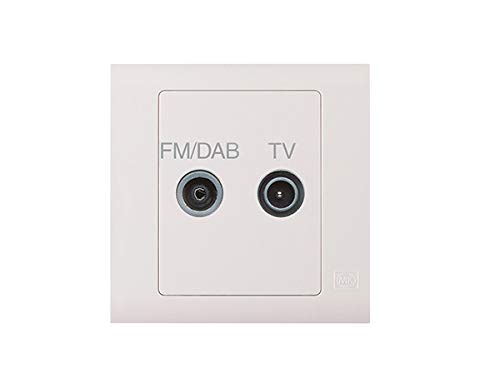 MK Essentials 1G Double Outlet TV-FM/DAB DIPLEXER