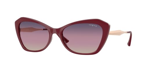 Óculos de Sol Vogue Eyewear 0VO5626S 2875U6 Tam 56 / Vermelho - Lentes Marrom Gradiente