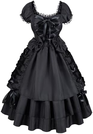 black witch dress amazon Amazon.com: Women's Victorian Dress Renaissance Medieval Costume Gothic Witch  Dress Black for Women : Clothing, Shoes & Jewelry
