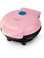 Dash DMS001PK Mini Maker Electric Round Griddle for Individual Pancakes, Cookies, Eggs & other on the go Breakfast, Lunch & Snacks, with Indicator Light + Included Recipe Book, Pink