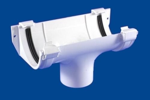 White Polypipe (ex-Geberit) 110mm Terrain Crescent 2153.4.25w Running Outlet White