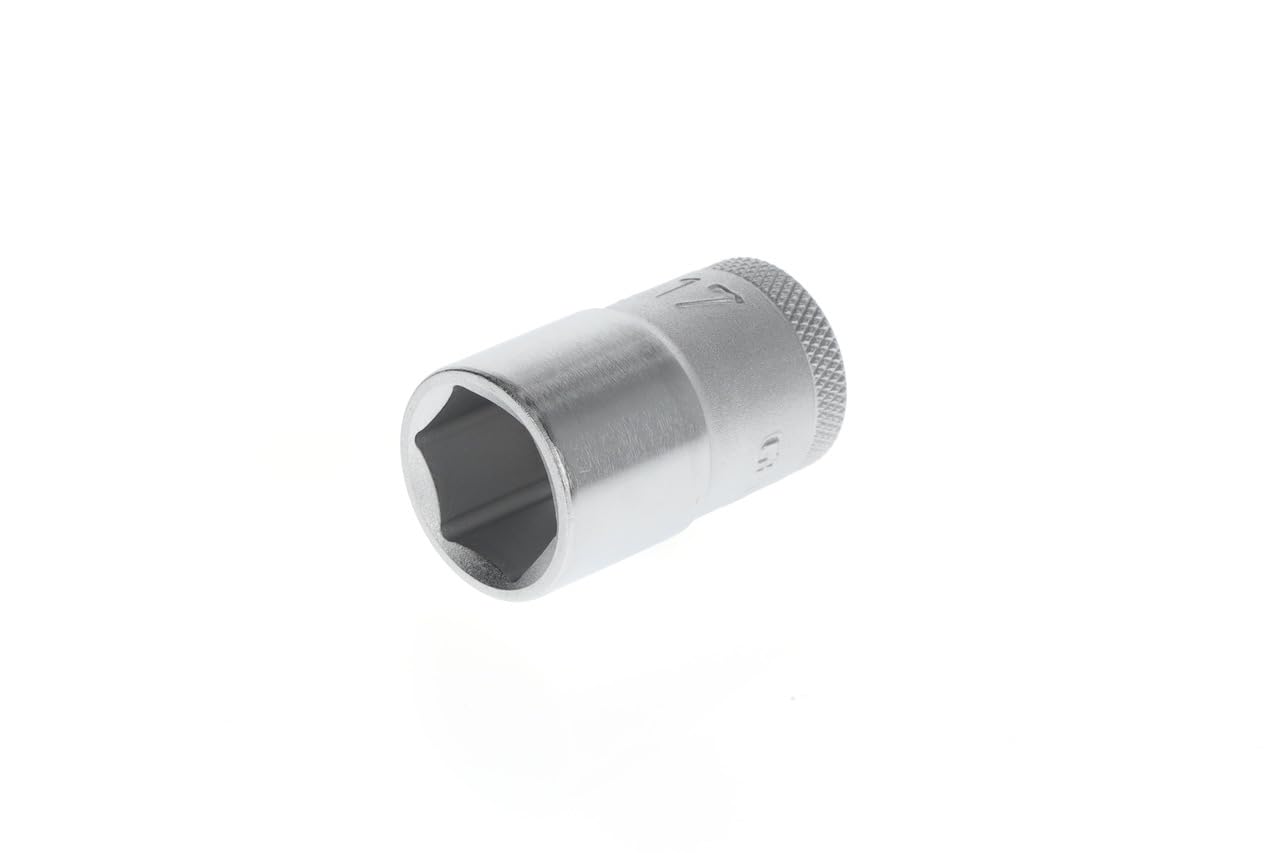 GEDORE Socket, 1/2" 12.5 mm drive, Hexagonal, 17 mm width, Tool, 19 17, Chrome-plated steel
