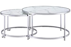 Steve Silver Rayne Faux Marble Nesting Cocktail Tables