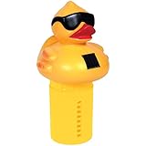 GAME 12301-BB Solar Light-Up Derby Duck Mid-Size Chlorinator Pool Chorine Dispenser, Yellow