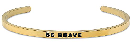 COUYA Stainless Steel Silver Inspirational Cuff Bangle Bracelets Engraving Text for Women Ladies 4mm