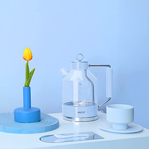 Electric Kettle, ASCOT Glass Electric Tea Kettle 1.7L 1500W Retro Tea