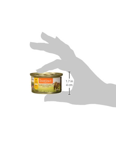 INSTINCT ORIGINAL PATE WET CAT FOOD, GRAIN FREE RECIPE – REAL CHICKEN, 3 OUNCE (PACK OF 24)