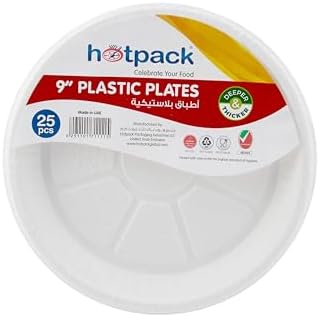 Amazon Inch Plastic Plates Hotpack Disposable White Plastic Plates