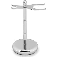 Perfecto Deluxe Chrome Razor and Brush Stand - The Best Safety Razor Stand. This Will Prolong The Life of Your Shaving Brush,