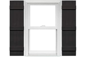 Mid America Board and Batten 14" 4 Board Joined Vinyl Standard Shutter (1 Pair) - 14 x 63 010 Musket Brown