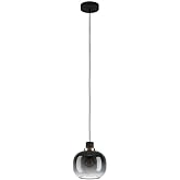 EGLO Oilella - 1 Light Pendant in Transitional Style 6 Inches Tall and 7.55 Inches Wide-Structured Black Finish-Black Vaporiz