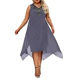 OCSTRADE Womens Plus Size Chiffon Dress Loose Sleeveless Flowy Cocktail  Party Midi Dresses, Navy Blue2, 3X-Large Plus price in Saudi Arabia |  Amazon Saudi Arabia | kanbkam