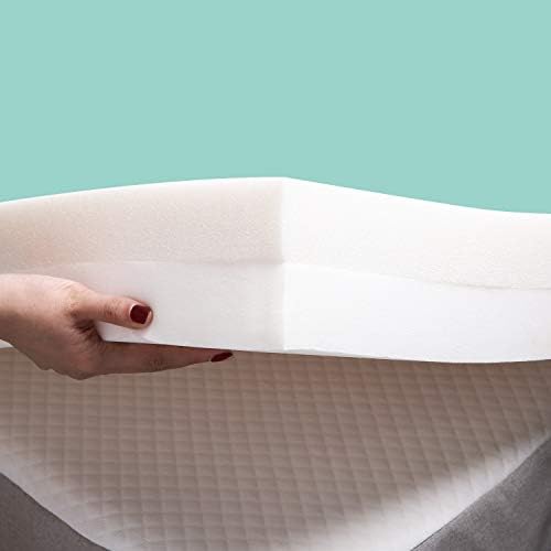 RECCI 4Inch Premium Foam Mattress Topper Queen, 2Layer Pressure