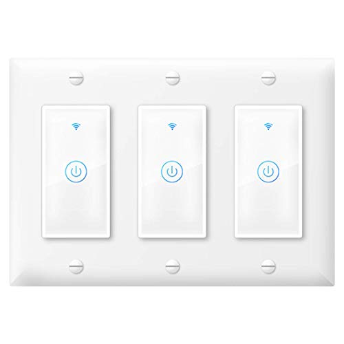 Smart Light Switch,Touch WiFi Smart Switch Compatible with Alexa Google