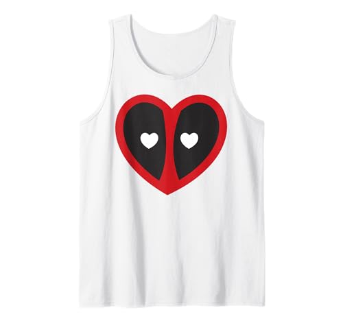 Marvel Deadpool Heart Mask Valentine's Day Tank Top
