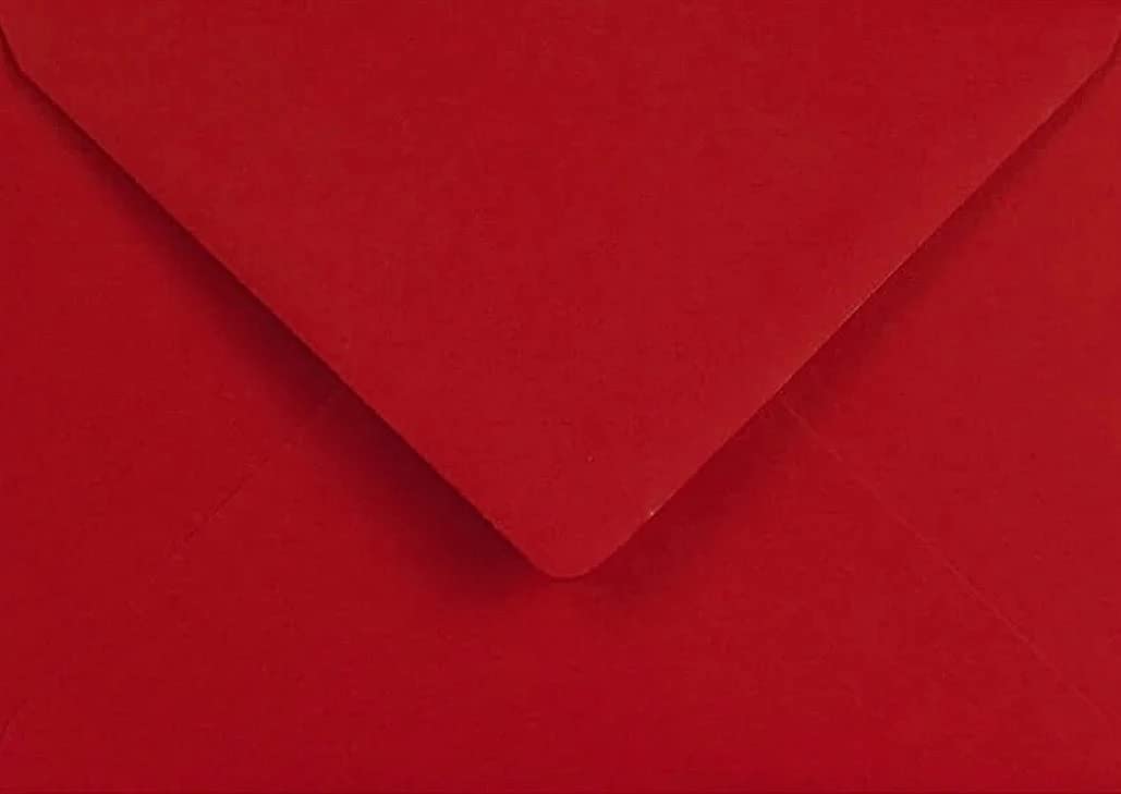 Karma Krafts C5 Red Envelopes – 162 x 229mm 100gsm Gummed Diamond Flap – Fits A5 Cards & Documents – Pack of 50