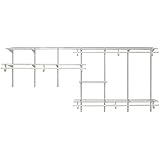 ClosetMaid 2091 ShelfTrack 7ft. to 10ft. Adjustable Closet Organizer Kit, White