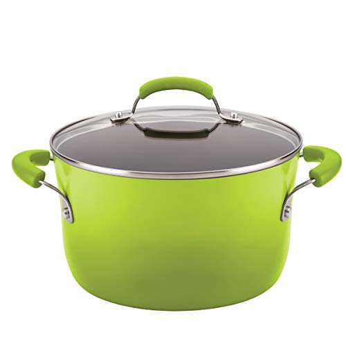 Rachael Ray Brights Nonstick Cookware Pots and Pans Set, 14 Piece